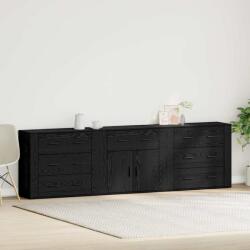 vidaXL Bufet cu sertar Stejar Negru 240 x 33 x 70 cm Lemn compozit GartenMobel Dekor (3333085) Comoda