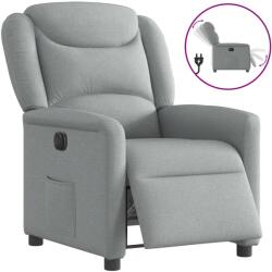 vidaXL Fotoliu rabatabil electric, gri deschis, textil GartenMobel Dekor (3303174)
