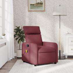 vidaXL Fotoliu de masaj rabatabil, rosu vin, material textil GartenMobel Dekor (374177)