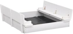 vidaXL Cutie de nisip, alb, 95 x 90 x 15 cm, lemn de brad GartenMobel Dekor (313889)