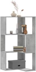 vidaXL Biblioteca 3 niveluri gri beton 50x50x102 cm lemn prelucrat GartenMobel Dekor (852594) Biblioteca