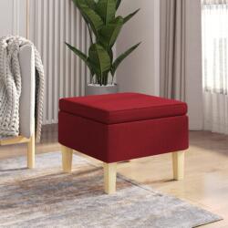 vidaXL Scaun cu picioare din lemn, rosu vin, material textil GartenMobel Dekor (329428)