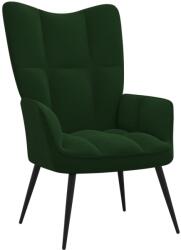 vidaXL Scaun de relaxare, verde închis, catifea GartenMobel Dekor (328075)