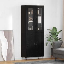 vidaXL Bufet Stejar alb si negru 69, 5 x 34 x 180 cm Lemn compozit GartenMobel Dekor (3402710) Comoda