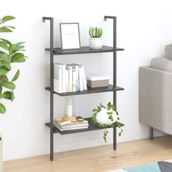 vidaXL Raft înclinat cu 3 niveluri, negru, 64x35x120, 5 cm GartenMobel Dekor (336381) Biblioteca