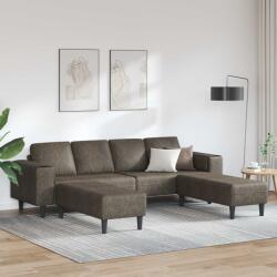 vidaXL Canapea pentru living 3 pcs Gri închis GartenMobel Dekor (3335141) Canapea