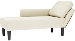 vidaXL Sezlong cu perna si cotiera dreapta, crem, catifea GartenMobel Dekor (4009814)