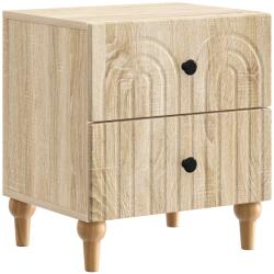 vidaXL Noptiera stejar sonoma cu 2 sertare, 43 x 34, 5 x 48 cm, lemn prelucrat (894069)