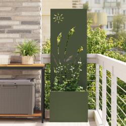 vidaXL Ghiveci de Gradina cu Panou Decorativ Olivengrønn 50 x 140 cm GartenMobel Dekor (876430)