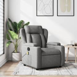 vidaXL Fotoliu de masaj rabatabil, gri închis, material textil GartenMobel Dekor (372416)