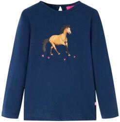 vidaXL Tricou pentru copii cu maneci lungi, bleumarin, 104 GartenMobel Dekor (14030)