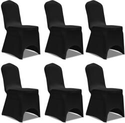 vidaXL Husa de scaun elastica, 6 buc. , negru GartenMobel Dekor (241198)