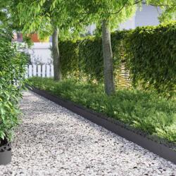 vidaXL Borduri pentru gazon 20 pcs Negru 103 x 0, 05 x 22 cm Otel GartenMobel Dekor (874808)