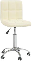 vidaXL Scaun de bucatarie pivotant, crem, material textil GartenMobel Dekor (3087533)