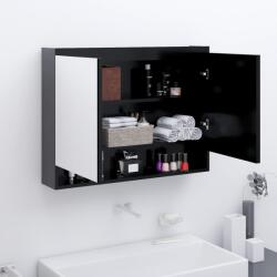 vidaXL Dulap de baie cu oglinda, antracit, 80x15x60 cm, MDF GartenMobel Dekor (331536)