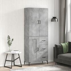 vidaXL Dulap înalt, gri beton, 69, 5x34x180, lemn compozit GartenMobel Dekor (3196015) Comoda