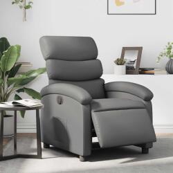 vidaXL Fotoliu rabatabil electric, gri, piele ecologica GartenMobel Dekor (3204029)