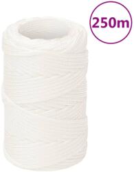vidaXL Franghie de barca, alb complet, 2 mm, 250 m, polipropilena GartenMobel Dekor (152532)