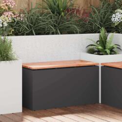 vidaXL Banca de gradina Negru 80 x 40 x 43 cm Otel GartenMobel Dekor (874898)