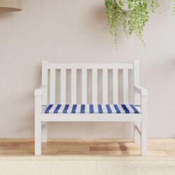 vidaXL Perna banca gradina, albastru&alb, 120x50x4 cm, textil oxford GartenMobel Dekor (361135)