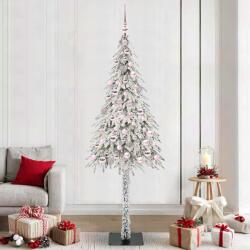 vidaXL Brad de Craciun cu 300 LED cu suport Alb 210 cm PE si Otel GartenMobel Dekor (3396244)