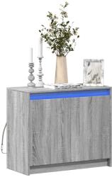vidaXL Dulap cu LED, gri sonoma, 72x34x61 cm, lemn prelucrat GartenMobel Dekor (852178) Comoda