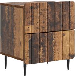 vidaXL Noptiera cu 2 sertare, lemn vechi, 43 x 34, 5 x 49, 5 cm, stil modern (894311)