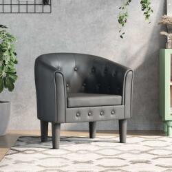 vidaXL Fotoliu tip cuva, gri, piele ecologica GartenMobel Dekor (356458)