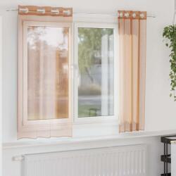 vidaXL Perdele Voile cu Oelii 2 buc Teracota GartenMobel Dekor (4102137)