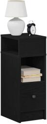 vidaXL Noptiere, 2 buc. , cu sertar, negru, 25x31x66 cm GartenMobel Dekor (858617)