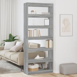 vidaXL Dulap pentru carti Gri Sonoma 80 x 30 x 198 cm Lemn compozit GartenMobel Dekor (3388356) Biblioteca