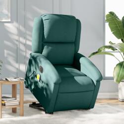 vidaXL Fotoliu electric masaj rabatabil / ridicare verde închis textil GartenMobel Dekor (3204206)