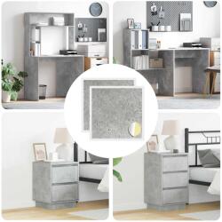 vidaXL Coperta autocolanta pentru suruburi 2 pcs Gri din beton GartenMobel Dekor (864641)