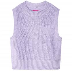 vidaXL Vesta pulover pentru copii tricotata, liliac deschis, 92 GartenMobel Dekor (14544)