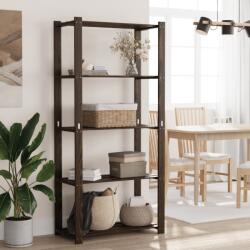 vidaXL Suport depozitare 5 niveluri negru 80x38x170 cm lemn masiv pin GartenMobel Dekor (373407) Biblioteca