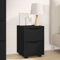 vidaXL Noptiera cu sertar Negru 30, 5 x 30 x 43 cm Lemn compozit GartenMobel Dekor (888799)