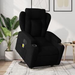 vidaXL Fotoliu electric de masaj rabatabil cu ridicare, negru, textil GartenMobel Dekor (3204520)