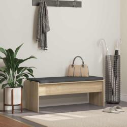 vidaXL Banca pentru hol cu perna Stejar Sonoma 100 x 38 x 46 cm GartenMobel Dekor (891562)