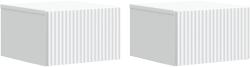 vidaXL Set 2 noptiere suspendate cu sertar, albe, 33 x 34, 5 x 20 cm (898426)