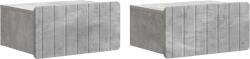 vidaXL Set 2 noptiere suspendate gri beton, 49 x 34, 5 x 24 cm (898282)