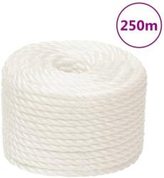 vidaXL Franghie de lucru, Alb, 14 mm, 250 m, polipropilena GartenMobel Dekor (153063)