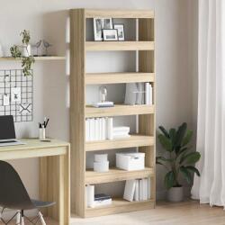 vidaXL Dulap pentru carti Stejar Sonoma 80 x 30 x 198 cm Lemn compozit GartenMobel Dekor (3333918) Biblioteca