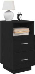 vidaXL Noptiere 2 buc cu 2 sertare Negru 36x36x68 cm GartenMobel Dekor (858581)