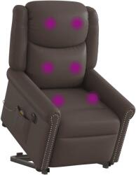 vidaXL Scaun electric de masaj în picioare maro stralucitor GartenMobel Dekor (3303425)