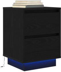 vidaXL Noptiera cu lumini LED Negru 38x34x50 cm GartenMobel Dekor (861285)
