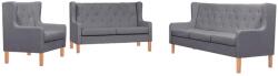 vidaXL Set canapea, 3 piese, textil, Gri GartenMobel Dekor (274935) Canapea