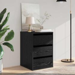 vidaXL Dulap cu sertare Stejar Negru 41 x 40 x 58 cm Lemn compozit GartenMobel Dekor (8003739) Comoda