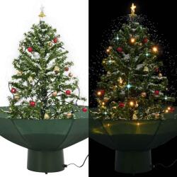 vidaXL Brad de Craciun cu ninsoare si baza umbrela, verde, 75 cm GartenMobel Dekor (284331)
