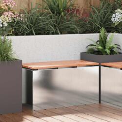 vidaXL Banca de gradina Argintiu 80 x 40 x 43 cm Otel inoxidabil GartenMobel Dekor (874902)