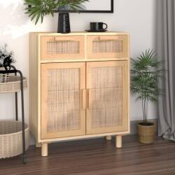 vidaXL Servanta, maro, 60x30x75 cm, lemn masiv pin si ratan natural GartenMobel Dekor (345638) Comoda